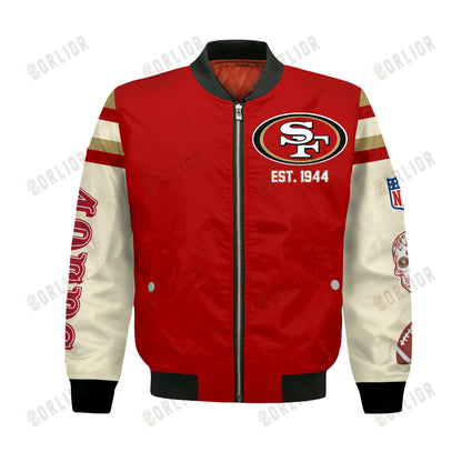 San Francisco 49ers 5X Champions Design Bomber Jacket SFAT V3