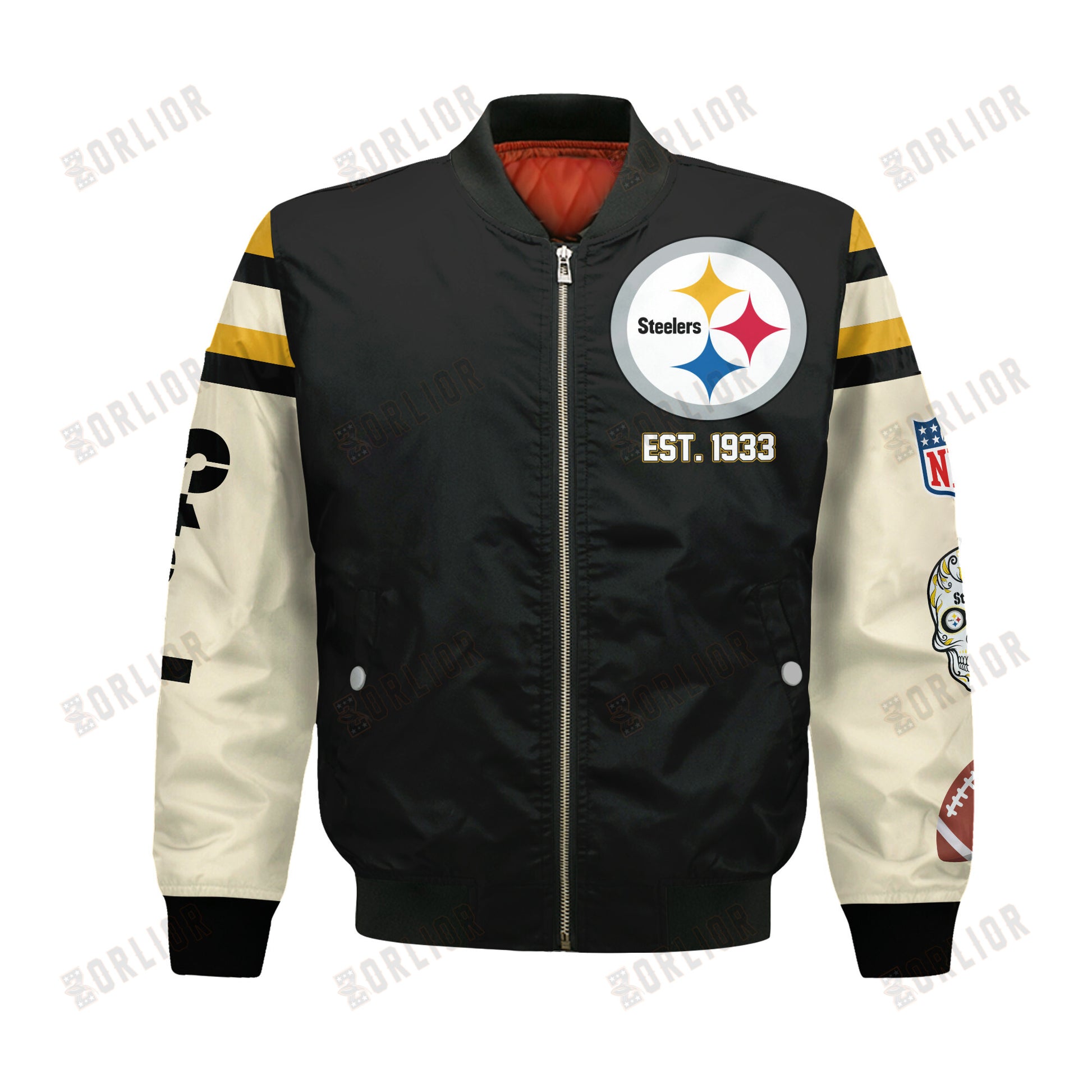 Pittsburgh Steelers 6X Champions Design Bomber Jacket SFAT V3