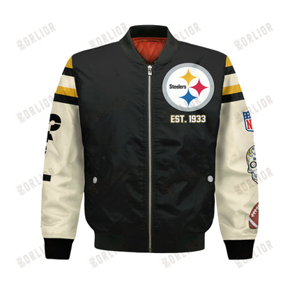 Pittsburgh Steelers 6X Champions Design Bomber Jacket SFAT V3