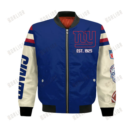 New York Giants 4X Champions Design Bomber Jacket SFAT V3