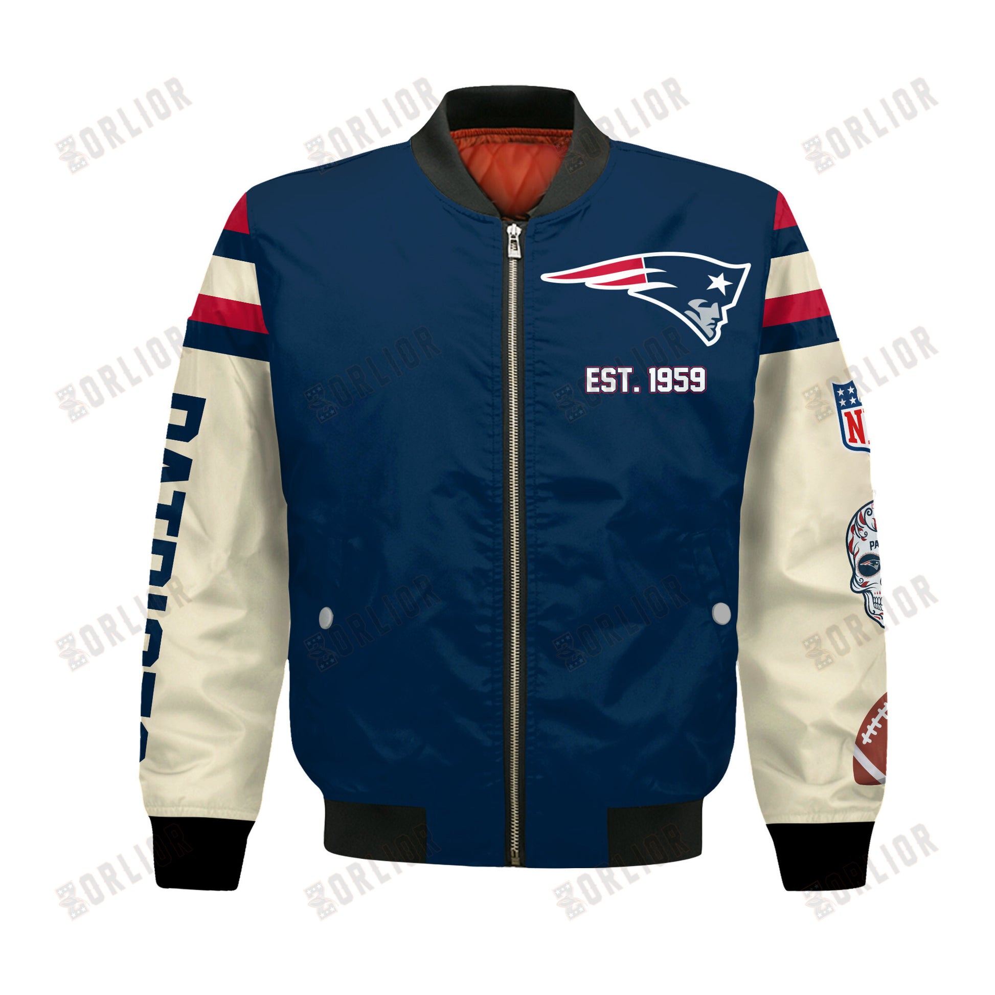 New England Patriots 6X Champions Design Bomber Jacket SFAT V3