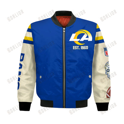 Los Angeles Rams 2X Champions Design Bomber Jacket SFAT V3