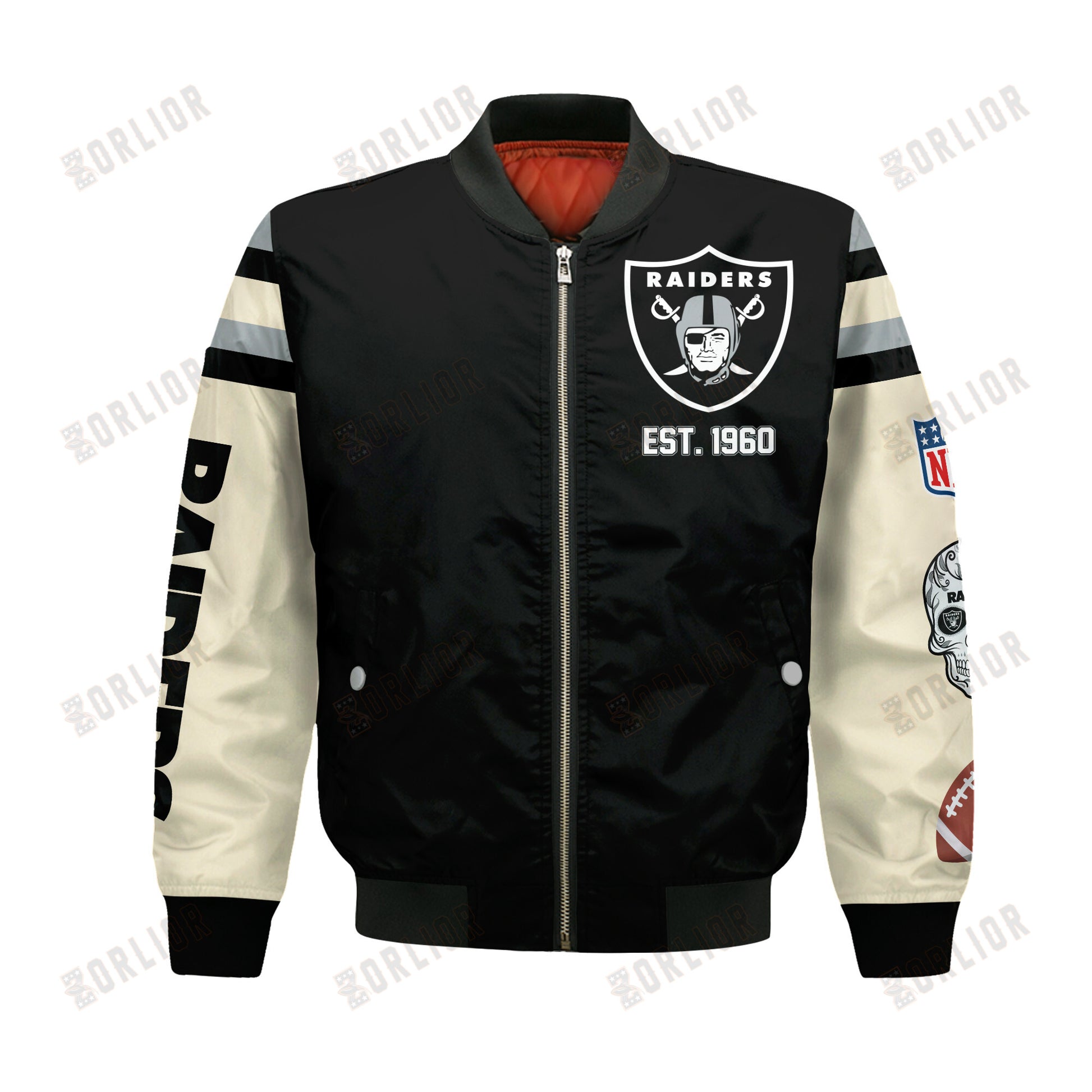 Las Vegas Raiders 3X Champions Design Bomber Jacket SFAT V3