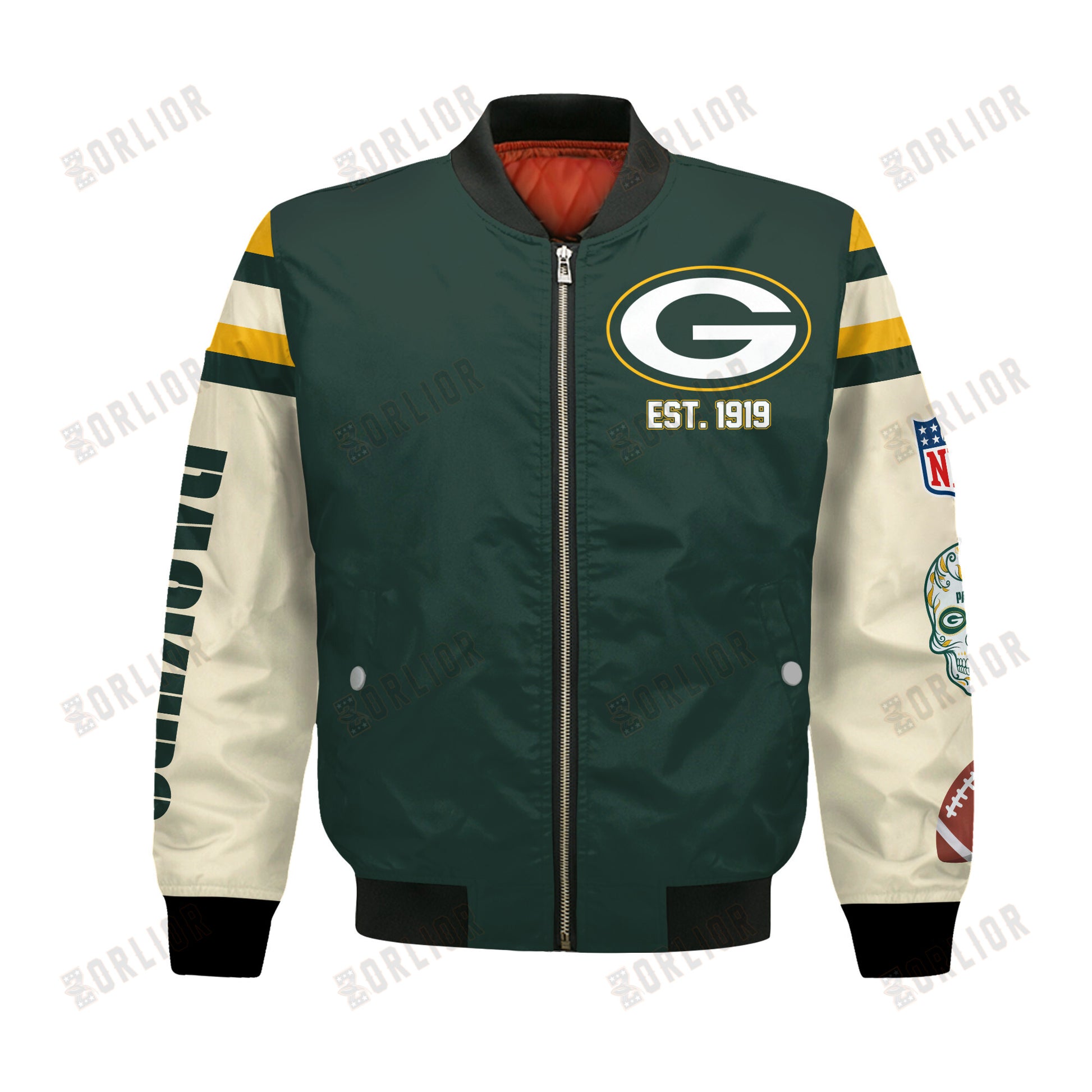 Green Bay Packers 4X Champions Design Bomber Jacket SFAT V3