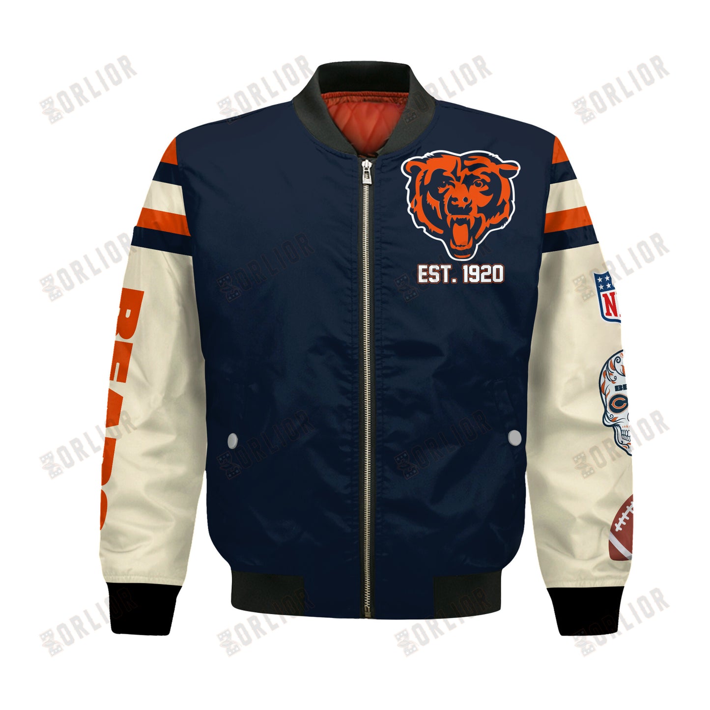 Chicago Bears X Champions Design Bomber Jacket SFAT V3