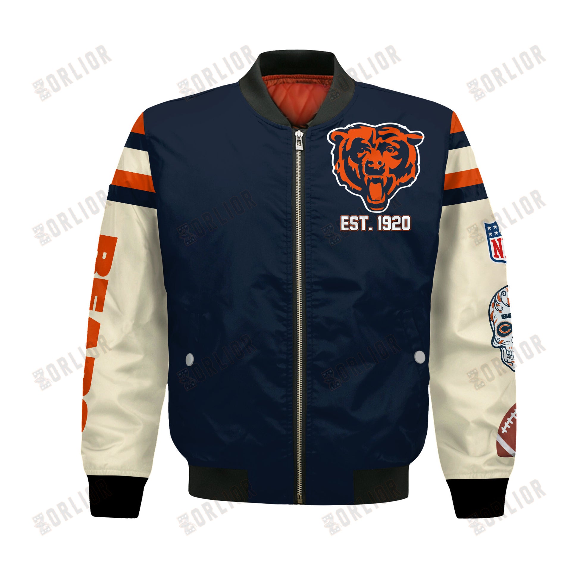 Chicago Bears X Champions Design Bomber Jacket SFAT V3