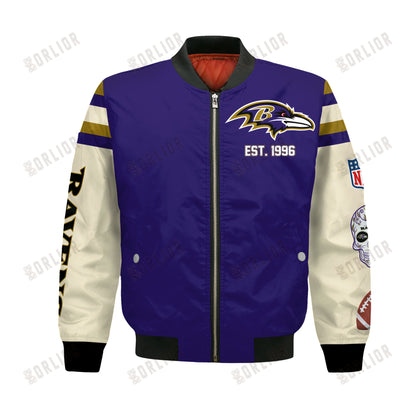 Baltimore Ravens 2X Champions Design Bomber Jacket SFAT V3