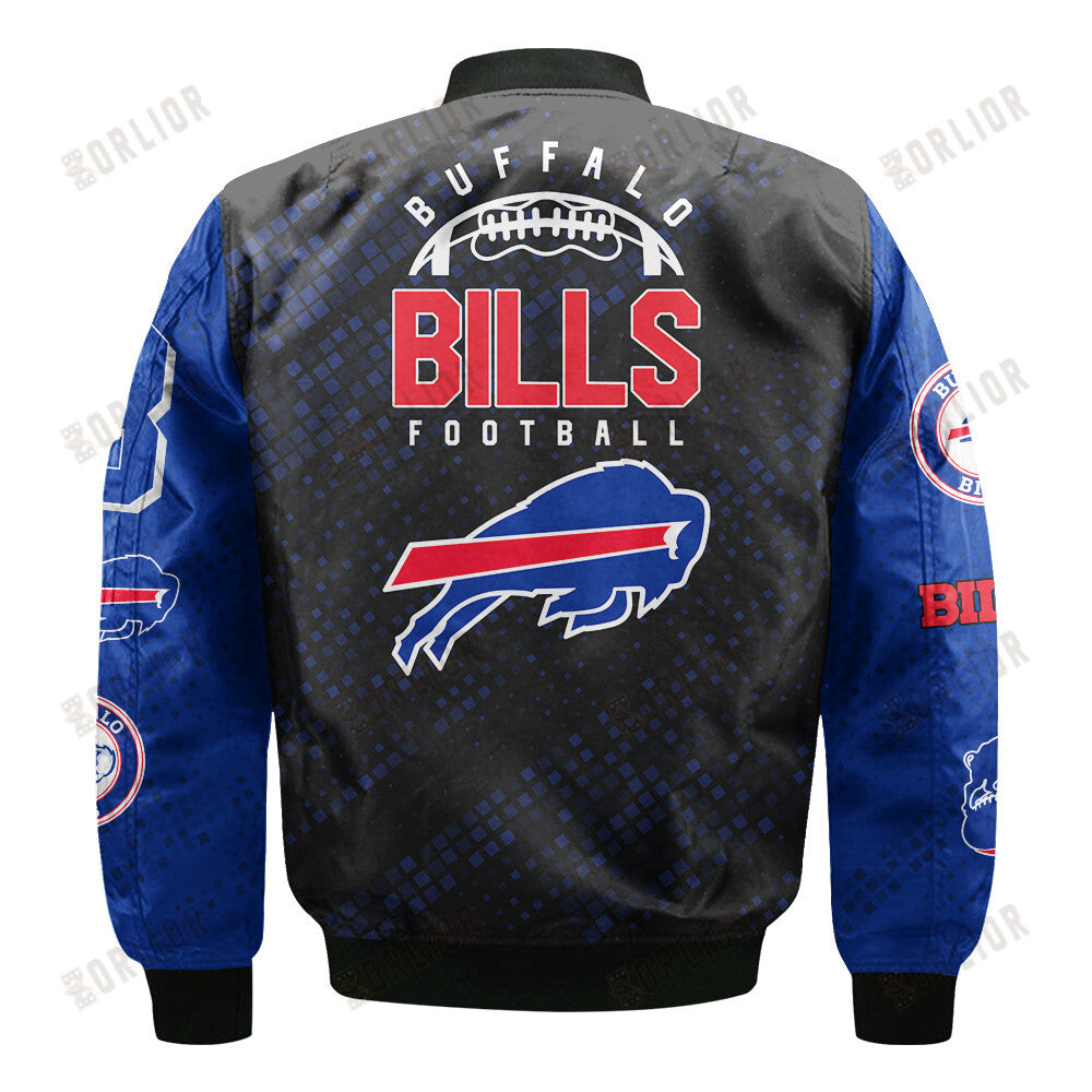 Buffalo Bills National Football League Pattern Bomber Jacket V13