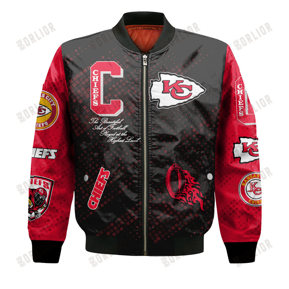 Kansas City Chiefs National Football League Pattern Bomber Jacket V13
