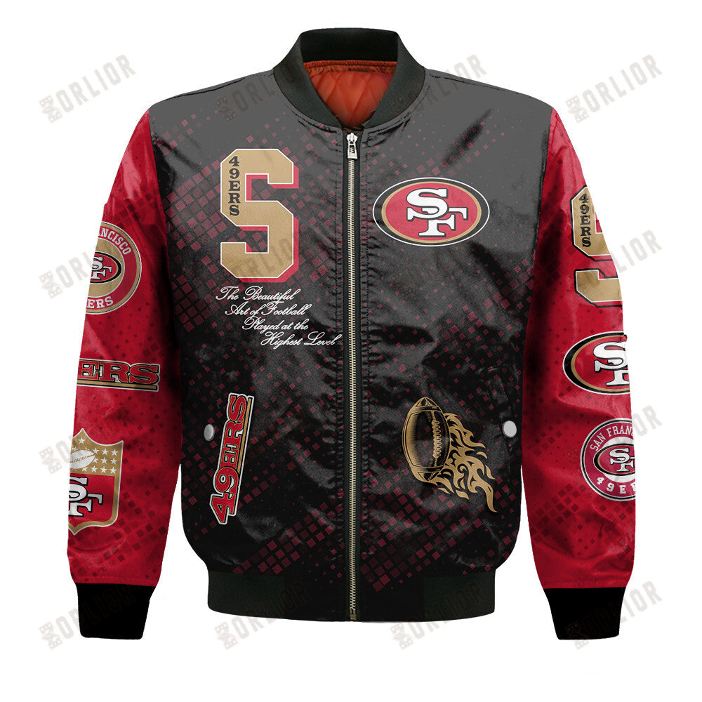 San Francisco 49ers National Football League Pattern Bomber Jacket V13