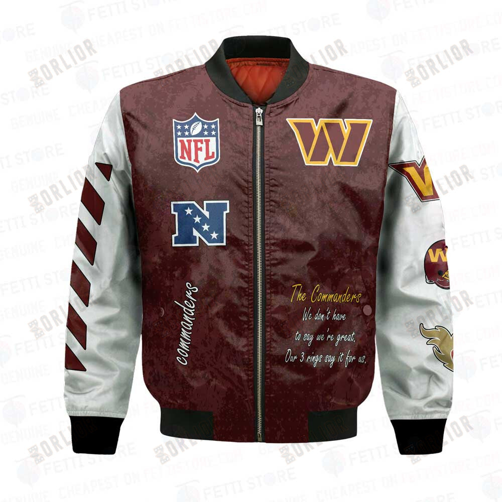 Washington Commanders 3X Champions Design Bomber Jacket V1