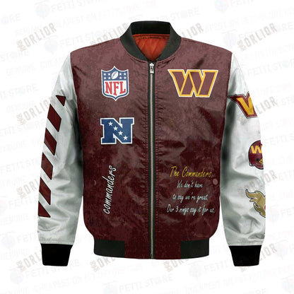 Washington Commanders 3X Champions Design Bomber Jacket V1