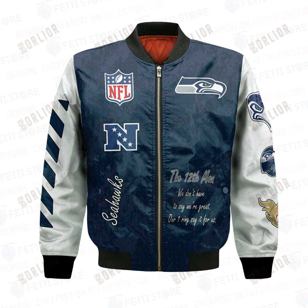 Seattle Seahawks X Champions Design Bomber Jacket V1