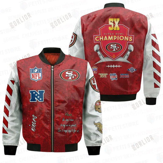 San Francisco 49ers 5X Champions Design Bomber Jacket V1