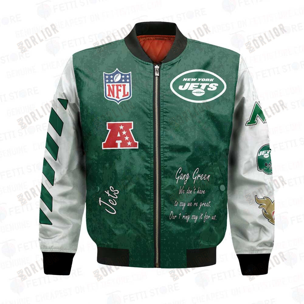 New York Jets X Champions Design Bomber Jacket V1