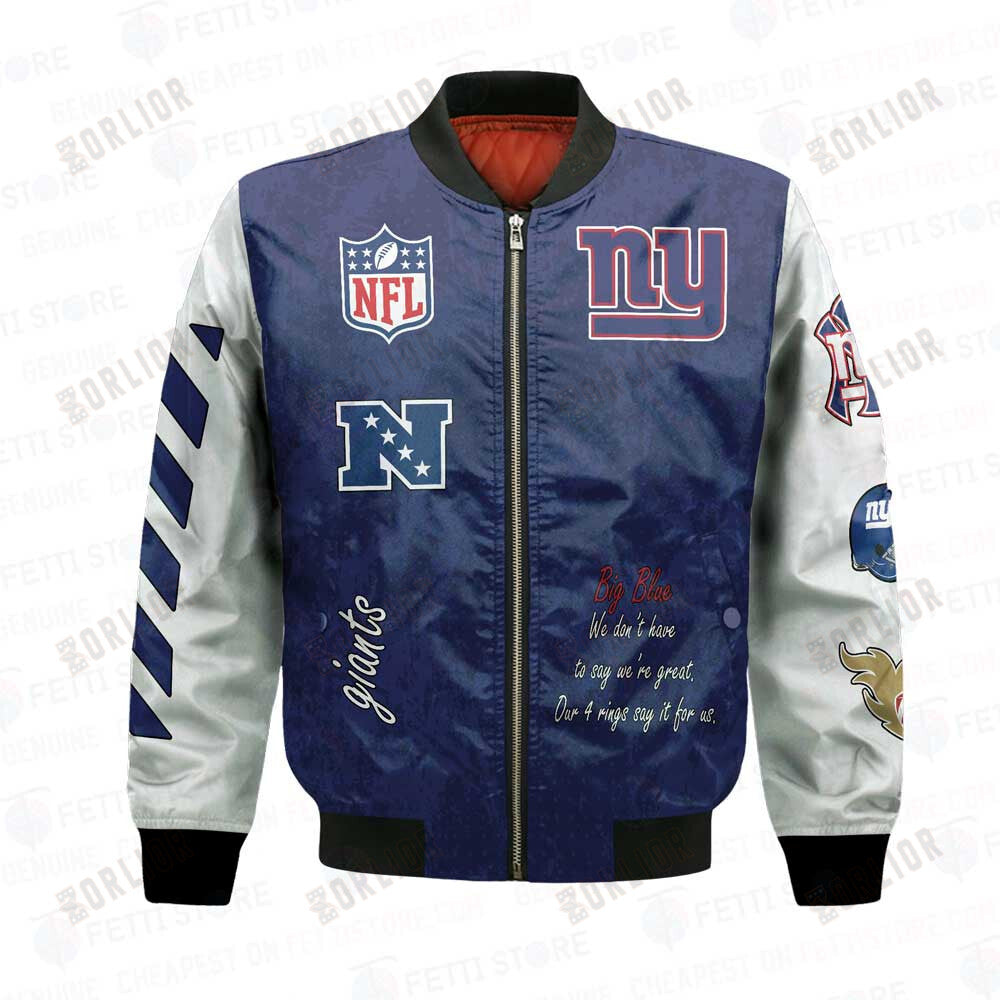 New York Giants 4X Champions Design Bomber Jacket V1