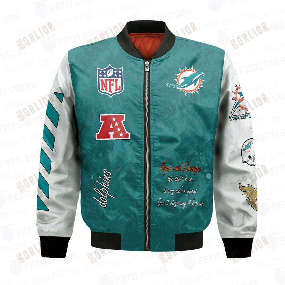 Miami Dolphins 2X Champions Design Bomber Jacket V1