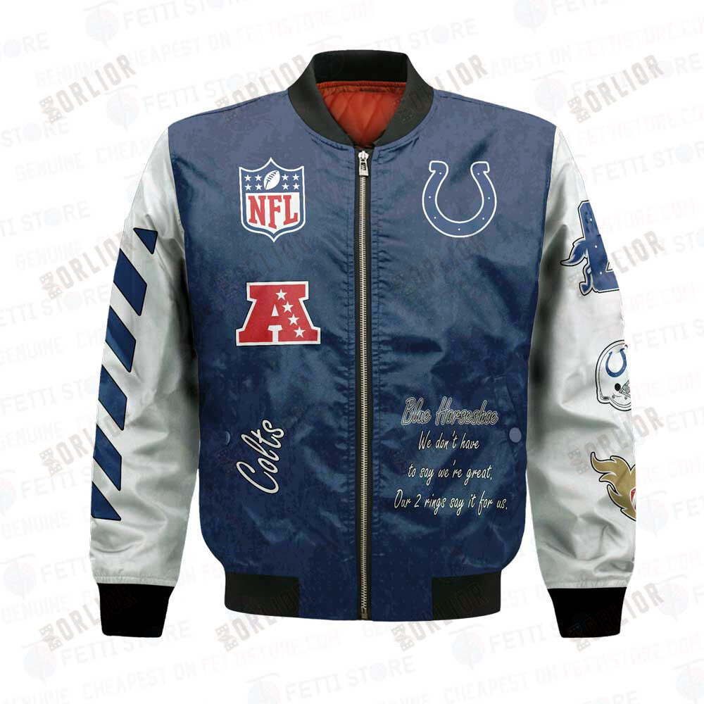 Indianapolis Colts 2X Champions Design Bomber Jacket V1