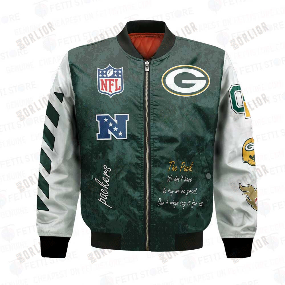 Green Bay Packers 4X Champions Design Bomber Jacket V1