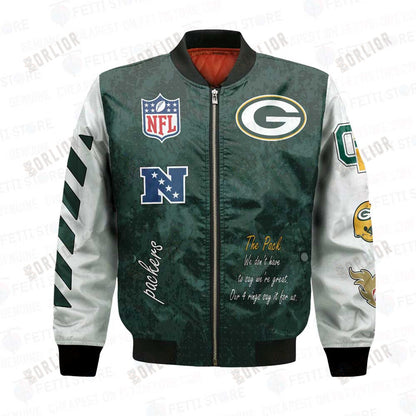 Green Bay Packers 4X Champions Design Bomber Jacket V1