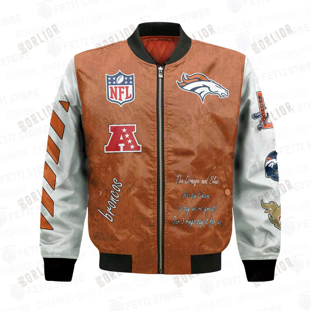 Denver Broncos 3X Champions Design Bomber Jacket V1