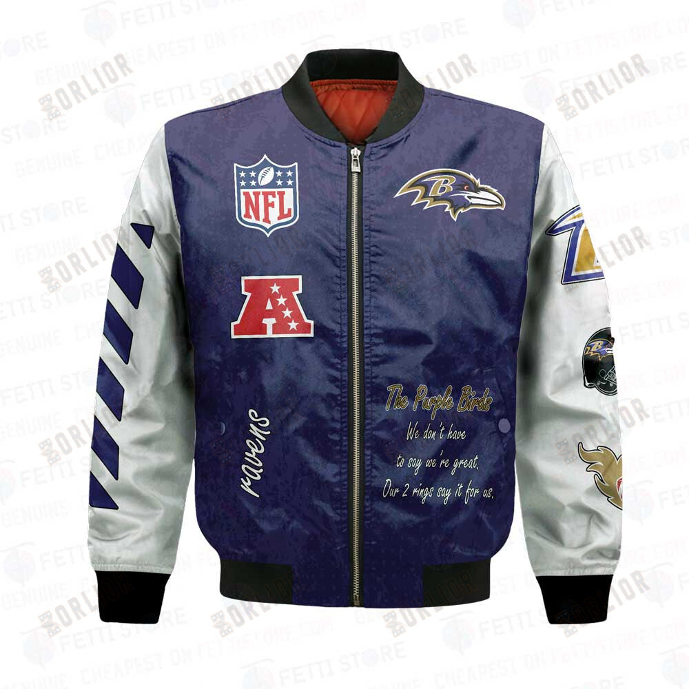 Baltimore Ravens 2X Champions Design Bomber Jacket V1