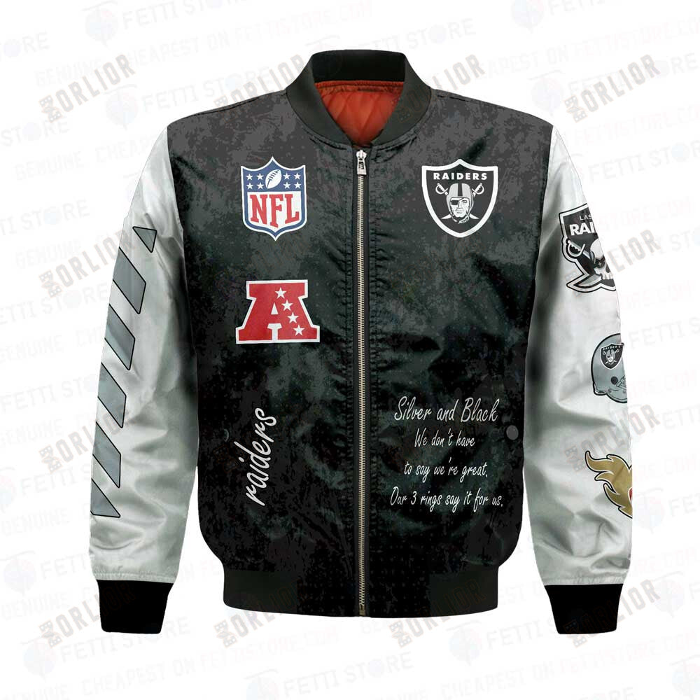 Las Vegas Raiders 3X Champions Design Bomber Jacket V1
