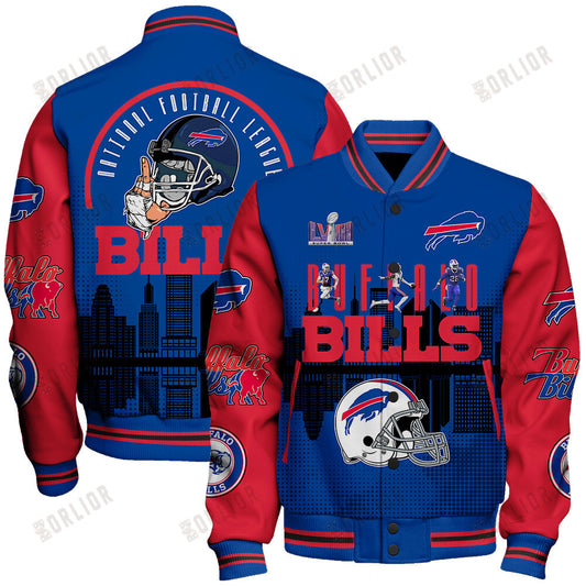 Buffalo Bills Team Logo Player Design Varsity Jacket
