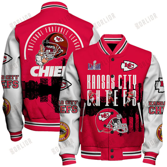 Kansas City Chiefs Team Logo Player Design Varsity Jacket