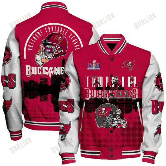Tampa Bay Buccaneers Team Logo Player Design Varsity Jacket