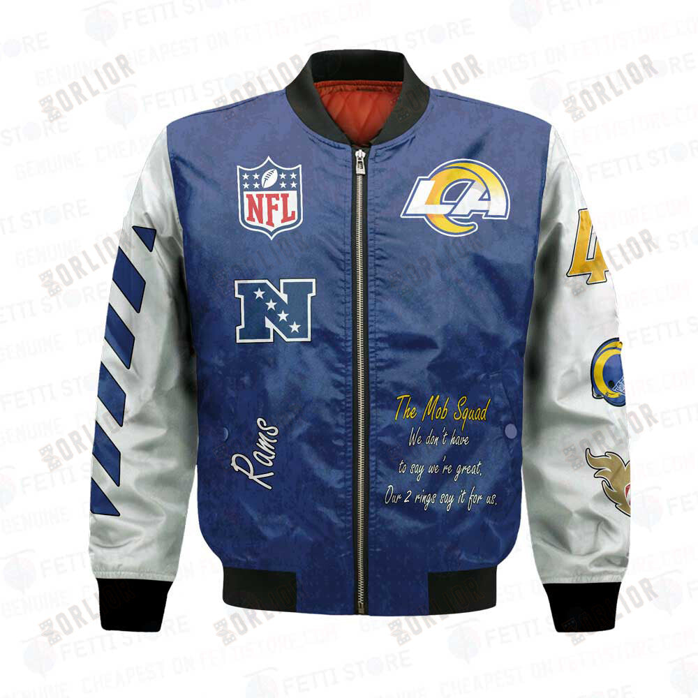 Los Angeles Rams 2X Champions Design Bomber Jacket V1