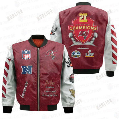 Tampa Bay Buccaneers 2X Champions Design Bomber Jacket V1