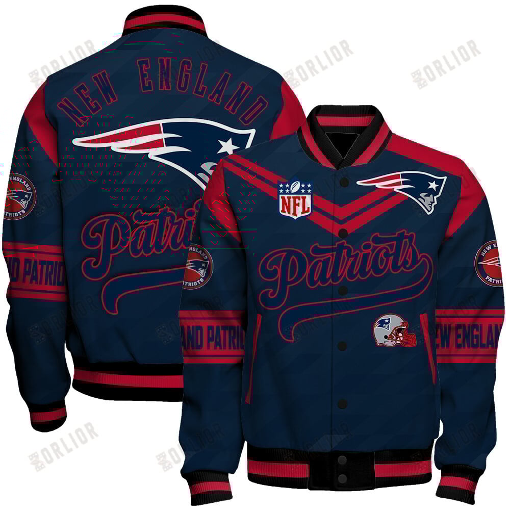 New England Patriots American Football League Pattern Varsity Jacket SH1 V2