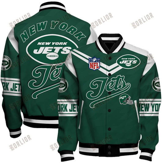 New York Jets American Football League Pattern Varsity Jacket SH1 V2