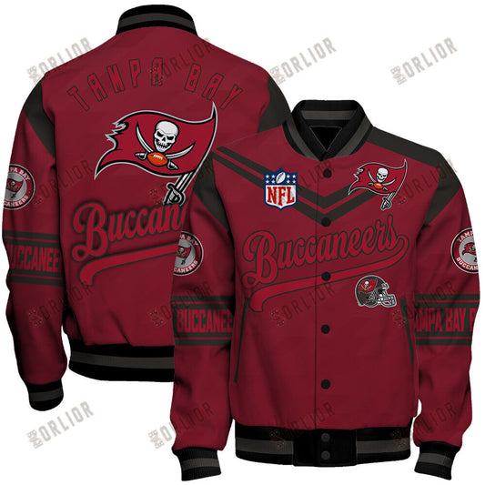 Tampa Bay Buccaneers American Football League Pattern Varsity Jacket SH1 V2