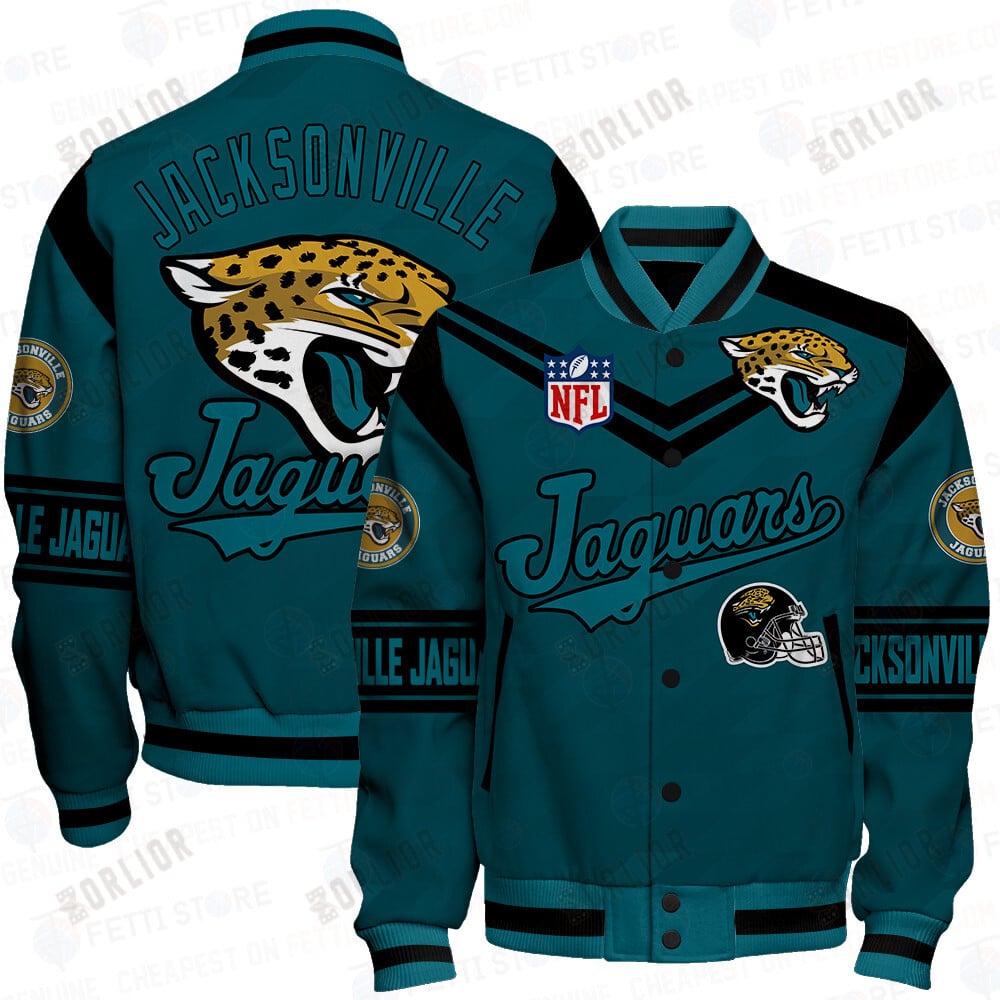 Jacksonville Jaguars American Football League Pattern Varsity Jacket SH1 V2