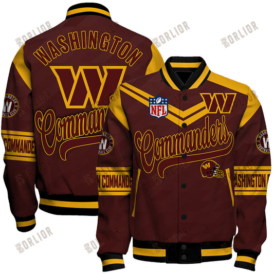 Washington Commanders American Football League Pattern Varsity Jacket SH1 V2