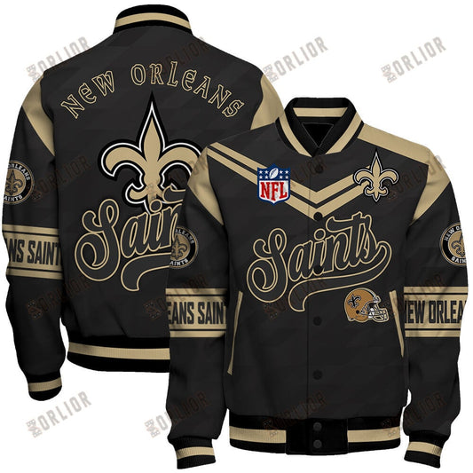 New Orleans Saints American Football League Pattern Varsity Jacket SH1 V2