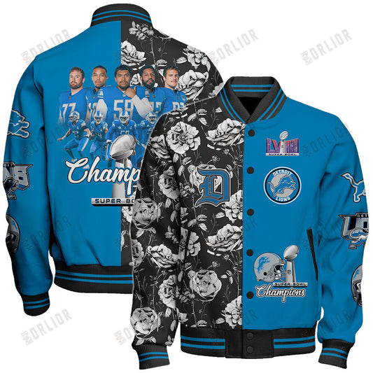 Detroit Lions National Football League Varsity Jacket STM V6