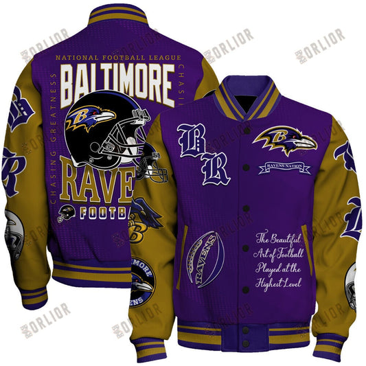 Baltimore Ravens  2024 American Football Conference Unisex Varsity Jacket V3
