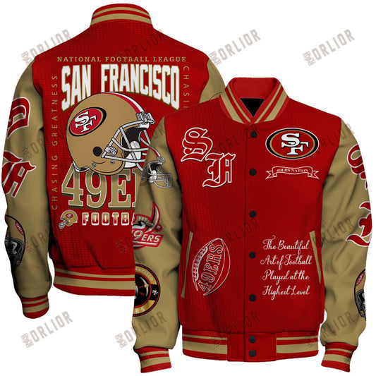 San Francisco 49ers  2024 National Football Conference Unisex Varsity Jacket V3