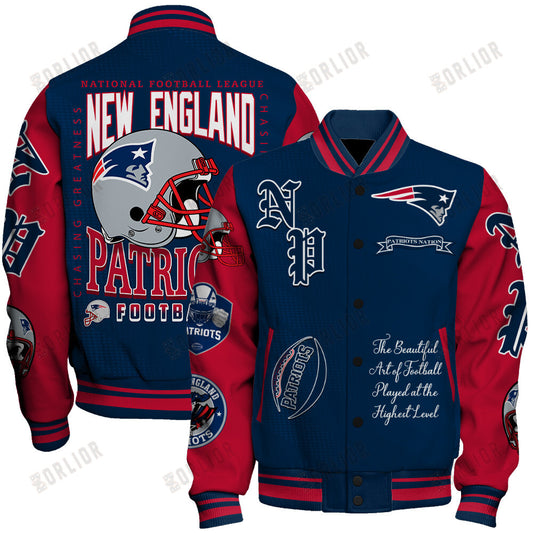 New England Patriots  2024 American Football Conference Unisex Varsity Jacket V3