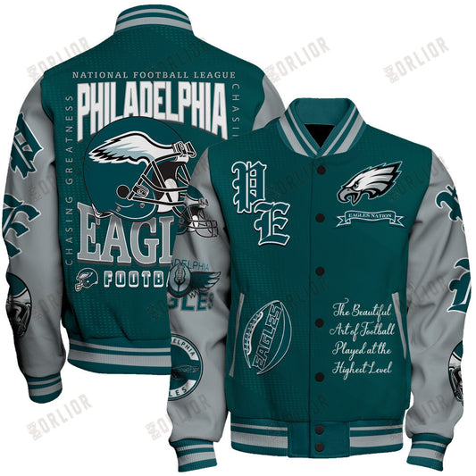 Philadelphia Eagles  2024 National Football Conference Unisex Varsity Jacket V3