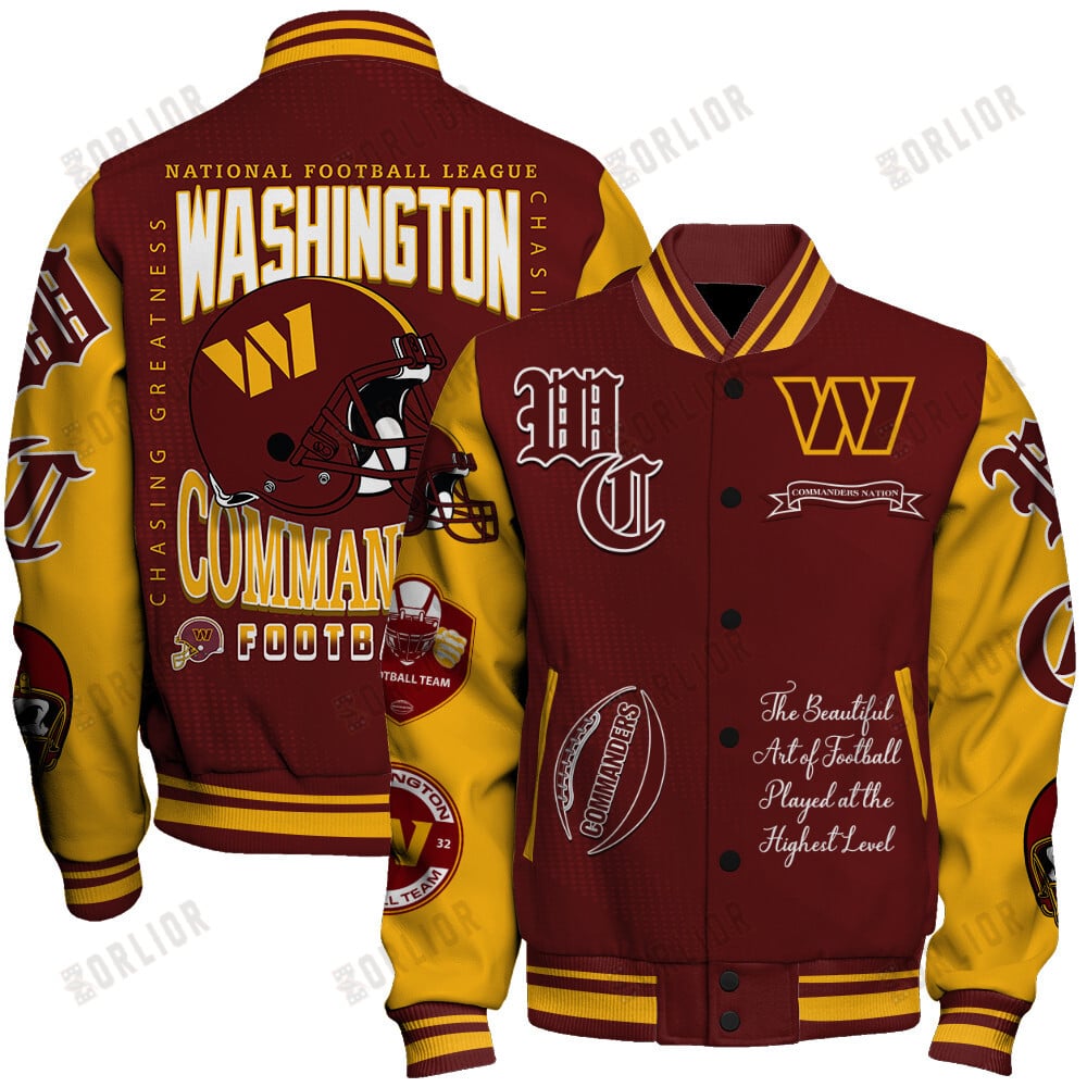 Washington Commanders  2024 National Football Conference Unisex Varsity Jacket V3