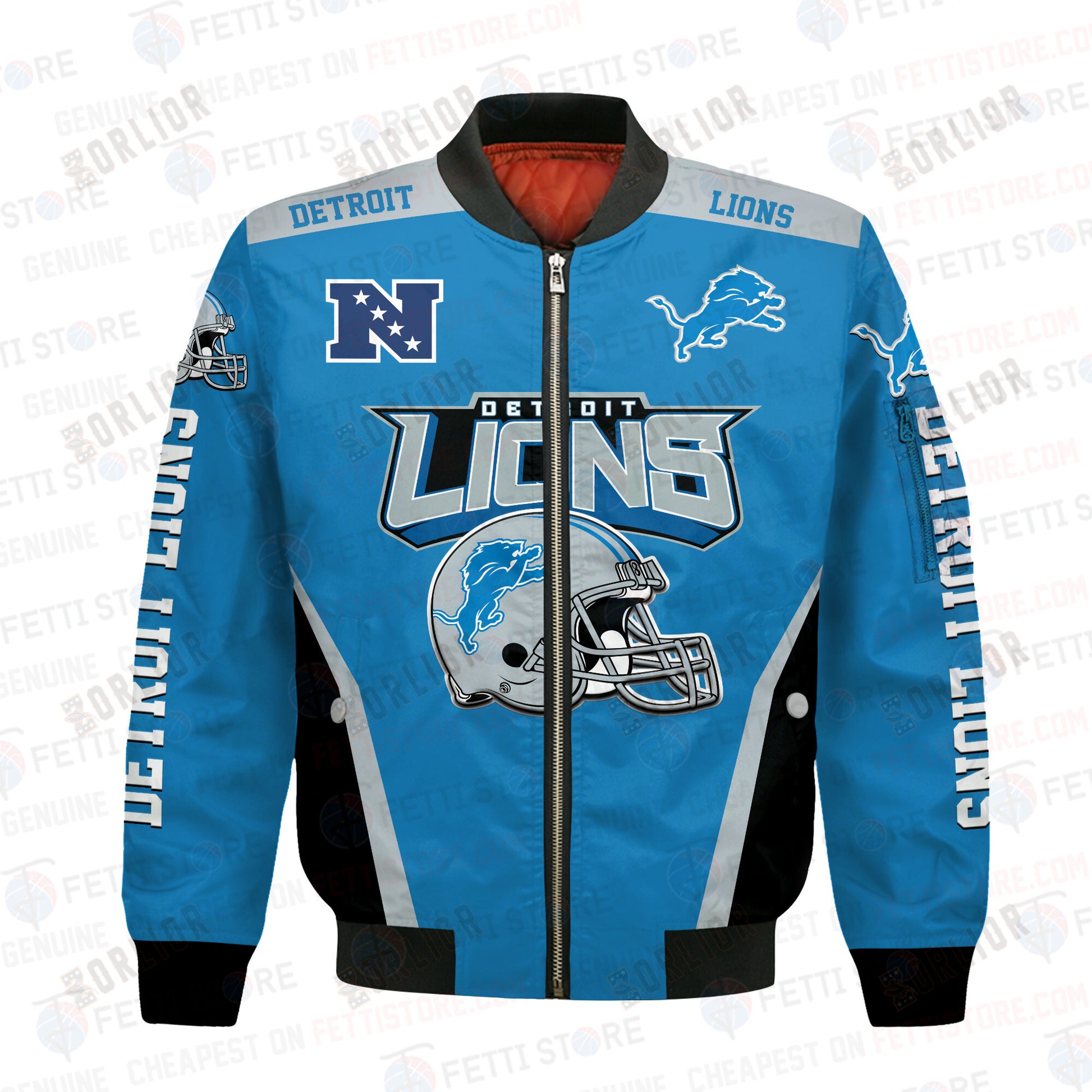 Detroit Lions National Football League Bomber Jacket STM V3