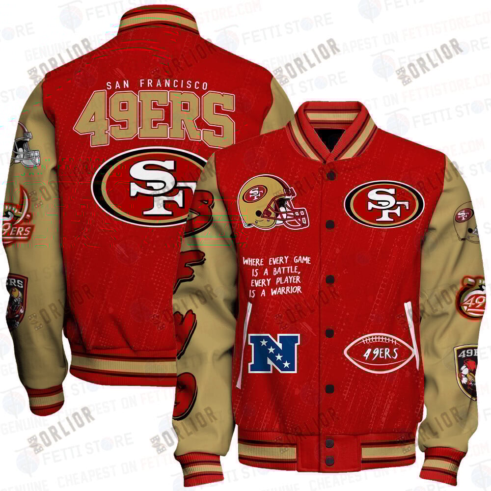 San Francisco 49ers National Football League Unisex Varsity Jacket SFAT V5