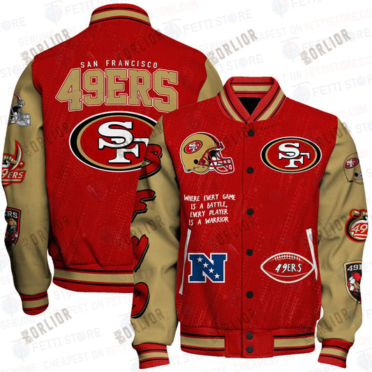 San Francisco 49ers National Football League Unisex Varsity Jacket SFAT V5