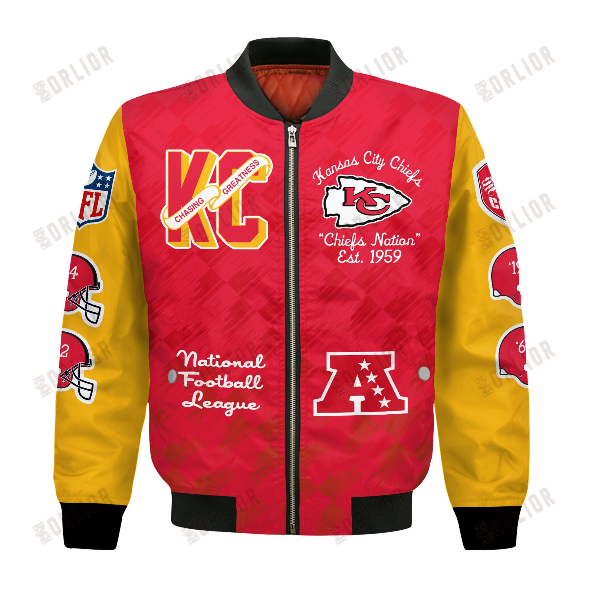 Kansas City Chiefs National Football League Design Bomber Jacket SFAT V7