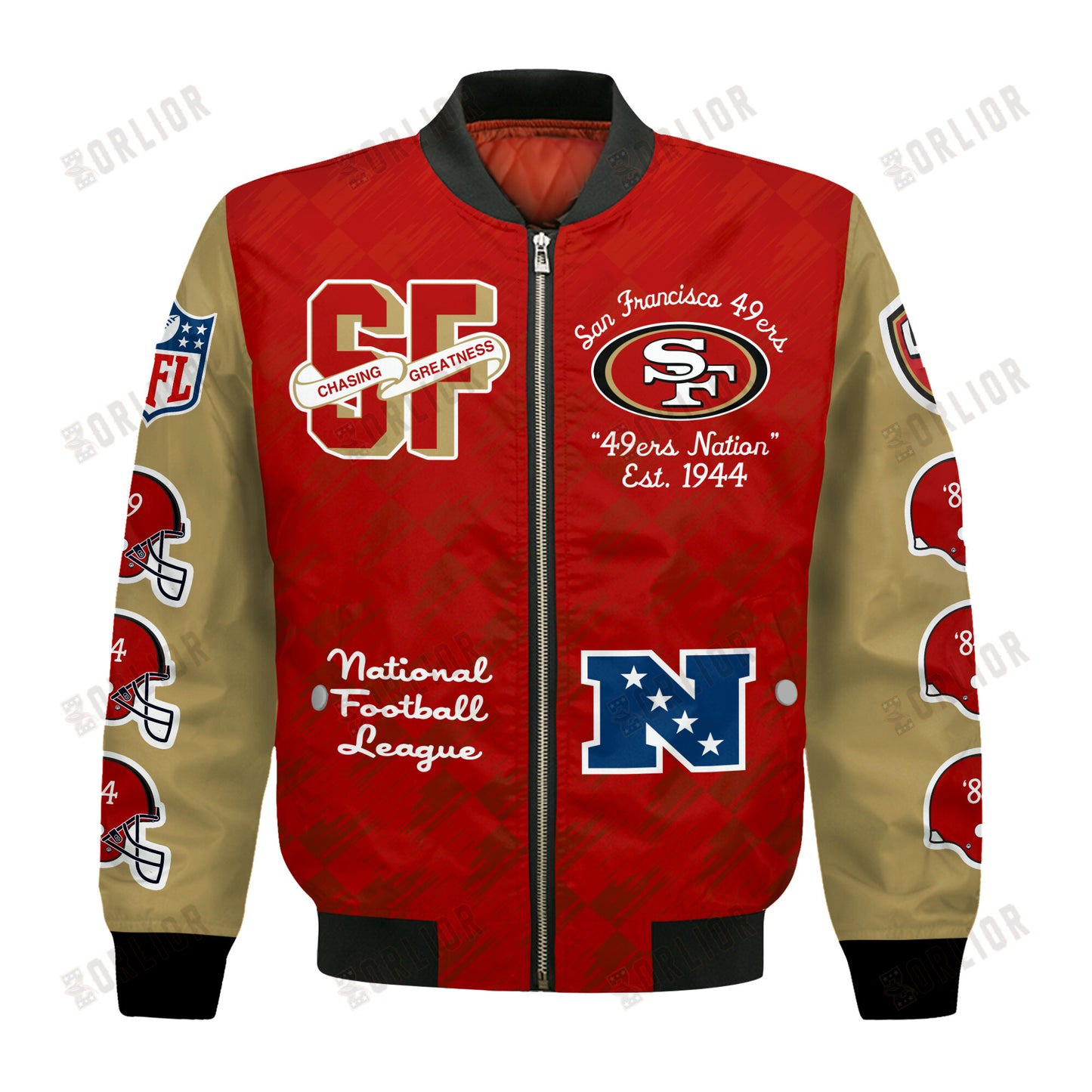 San Francisco 49ers National Football League Design Bomber Jacket SFAT V7