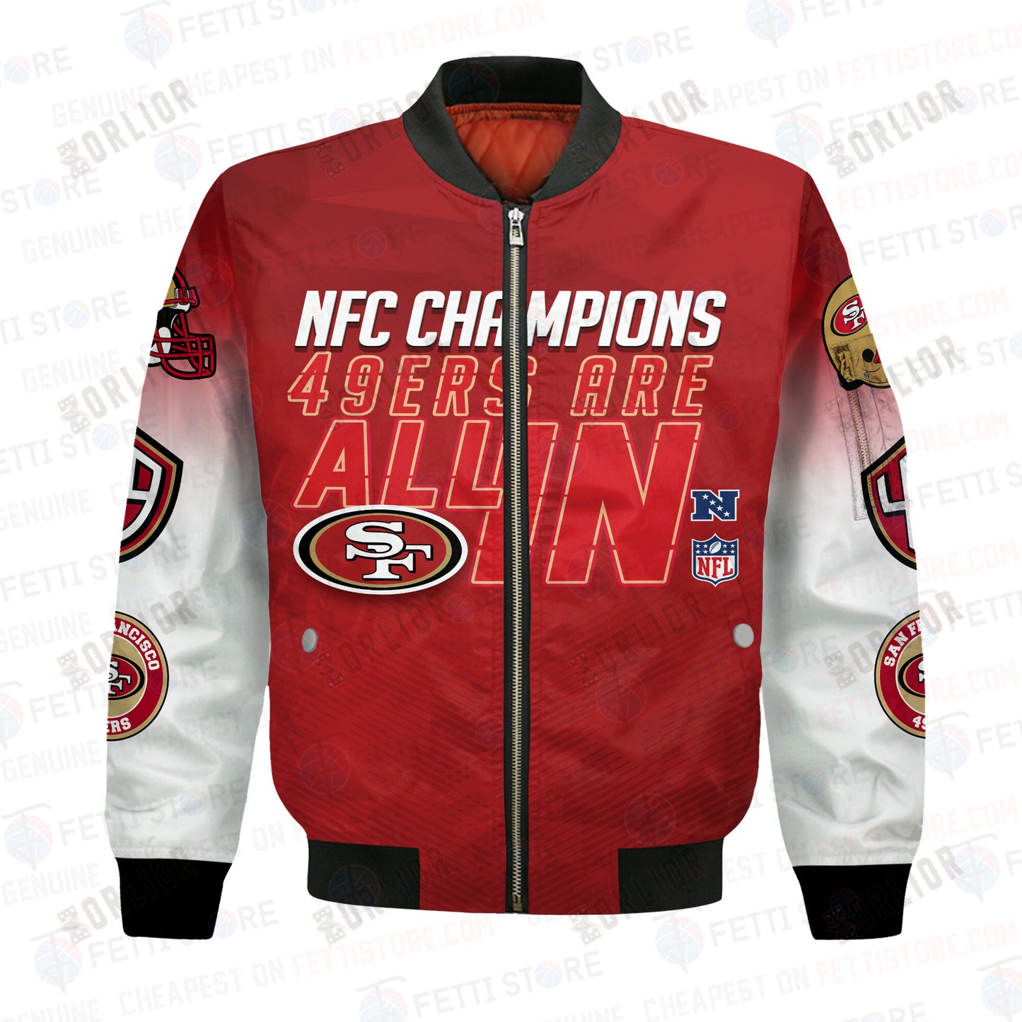 San Francisco 49ers NFC Champions Design Bomber Jacket SFAT V6